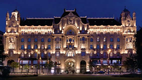 Exterior of Four Seasons Gresham Palace in Budapest