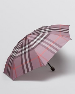 mauve burberry umbrella