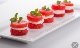 watermelon goat cheese stack