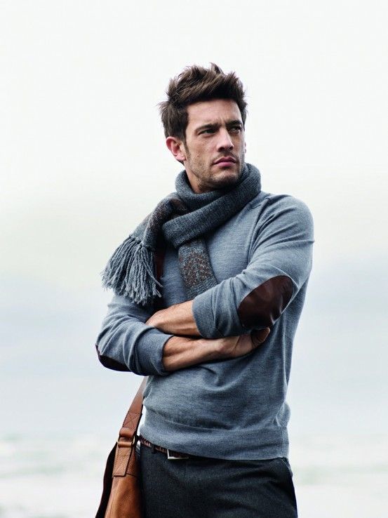 Men's Sweater with Scarf