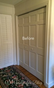 Cream Bifold Coat Closet Doors