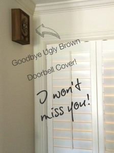 One Room Challenge, Brown Doorbell Cover