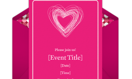 Punchbowl Bright Pink Valentine Party Invitation
