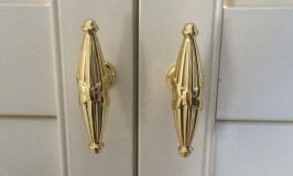 Brass handles for shutter doors