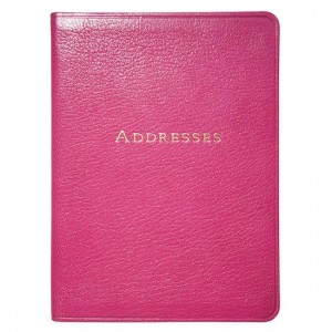 Crane Pink Leather Address Book