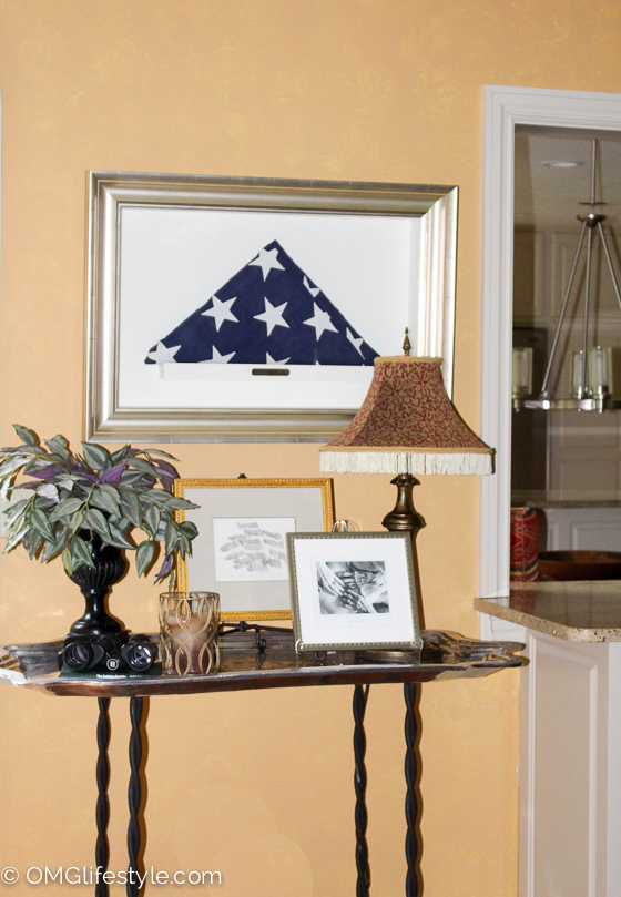 Framed Military Flag in Shadow Box