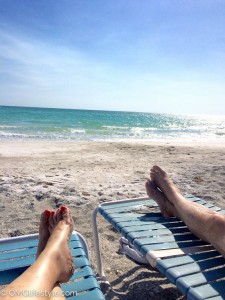 Lounging at the Beach, Longboat Key