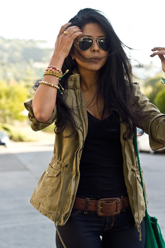 Army Green Jacket with Gold Accessories - OMG Lifestyle Blog