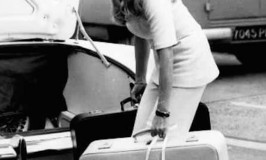 Ursula Andress arriving at Heathrow Airport, 1969