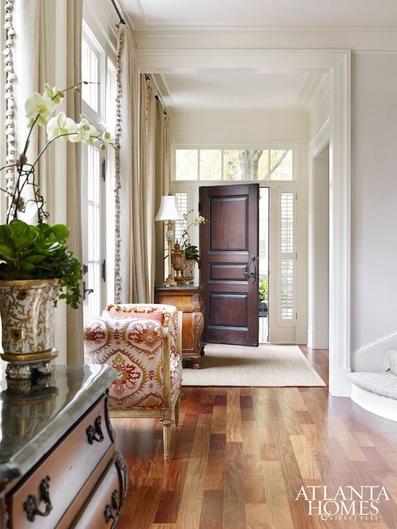 Love this foyer! Every foyer should be large enough to have a table!