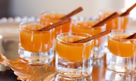 Signature drink - mulled apple cider to greet Thanksgiving Guests