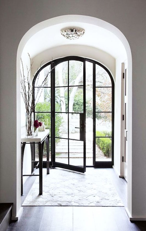 Arched Glass Entryway