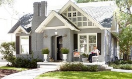 Charming house with gray painted brick