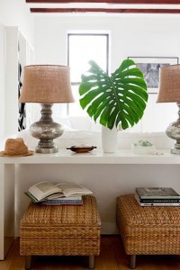 Pair of Rattan Ottomans