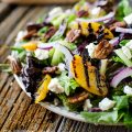 Grilled Peach Honey Goat Cheese Salad