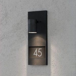 Wall sconce with house number