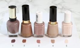 Five of my favorite fall neutral nail polish colors