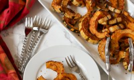 Roasted delicata squash as an appetizer