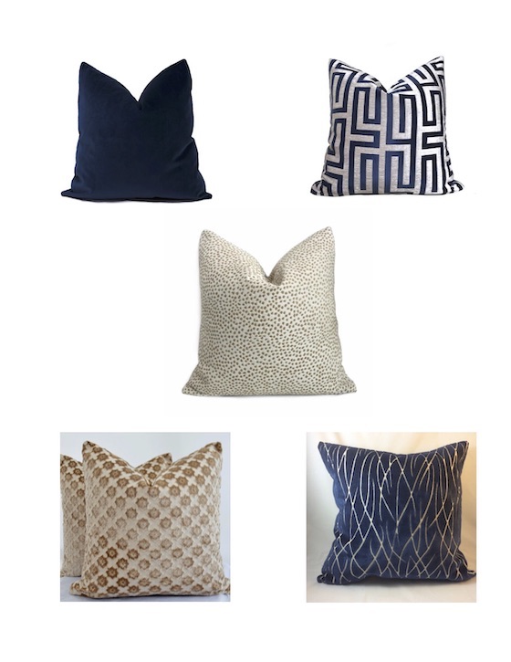 Pillow selections from Etsy - One Room Challenge
